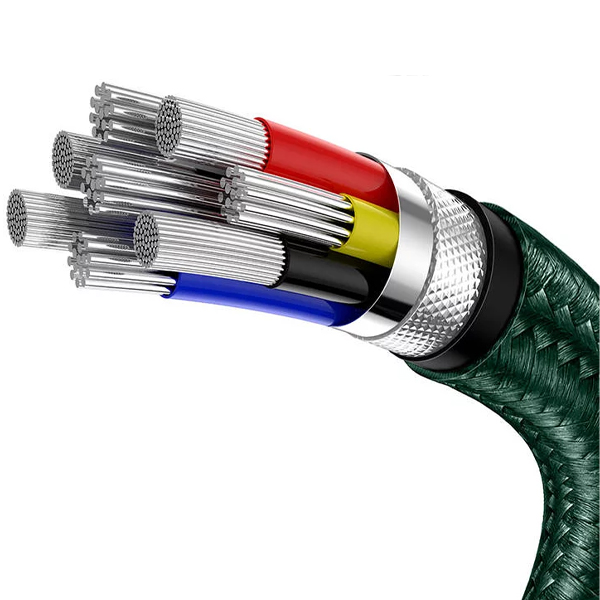 Кабель Baseus Cafule Series Metal Data Cable Type-C to Type-C 100W 2m Green
