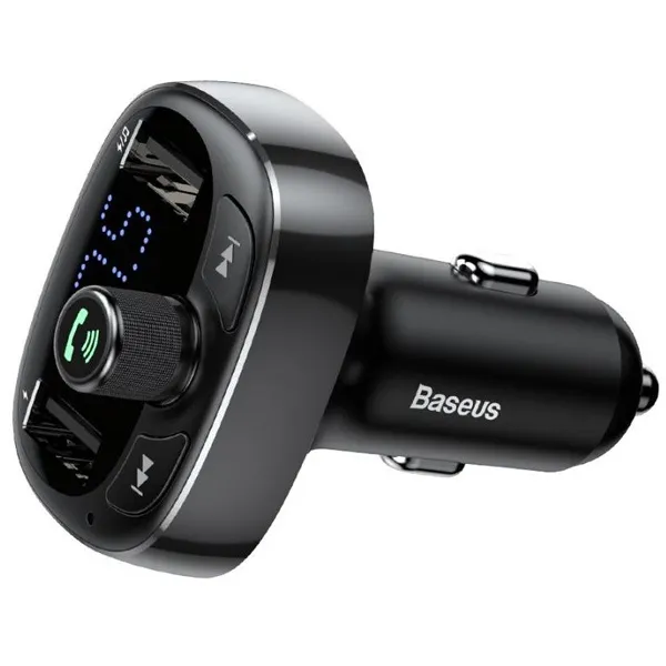 Автомобильное зарядное устройство с FM-трансмиттером Baseus T-typed Bluetooth MP3-Charger
