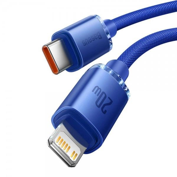 Кабель Baseus Crystal Shine Series Fast Charging Data Cable Type-C to iP 20W 2m Blue