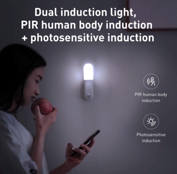 Ночной светильник с датчиком движения Baseus Sunshine series human body Induction aisle light