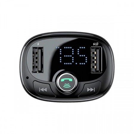 Автомобильное зарядное устройство с FM-трансмиттером Baseus T-typed Bluetooth MP3-Charger