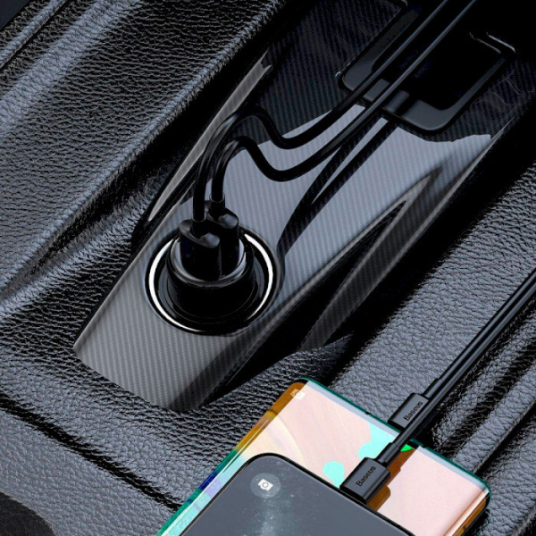 FM трансмиттер Baseus Wireless MP3 Car Charger T Typed S-16, черный